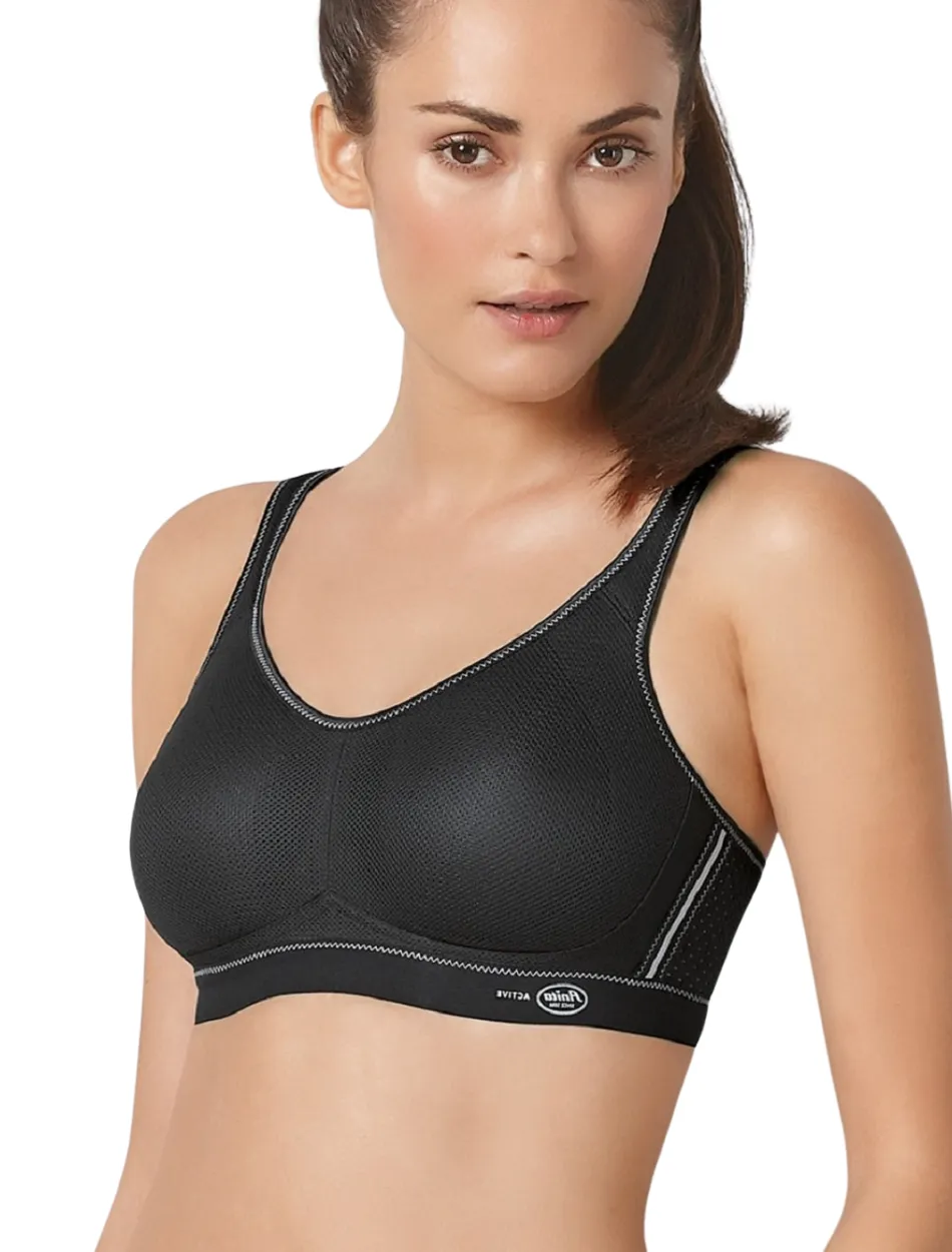 Anita Air Control Soft Cup Sports Bra Maximum Support, Black