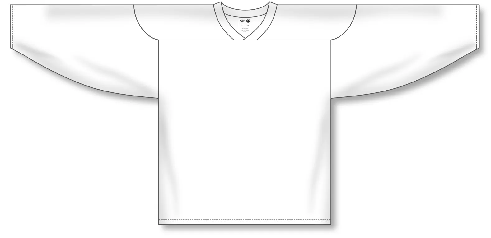 Athletic Knit (AK) H6000A-000 Adult White Practice Hockey Jersey