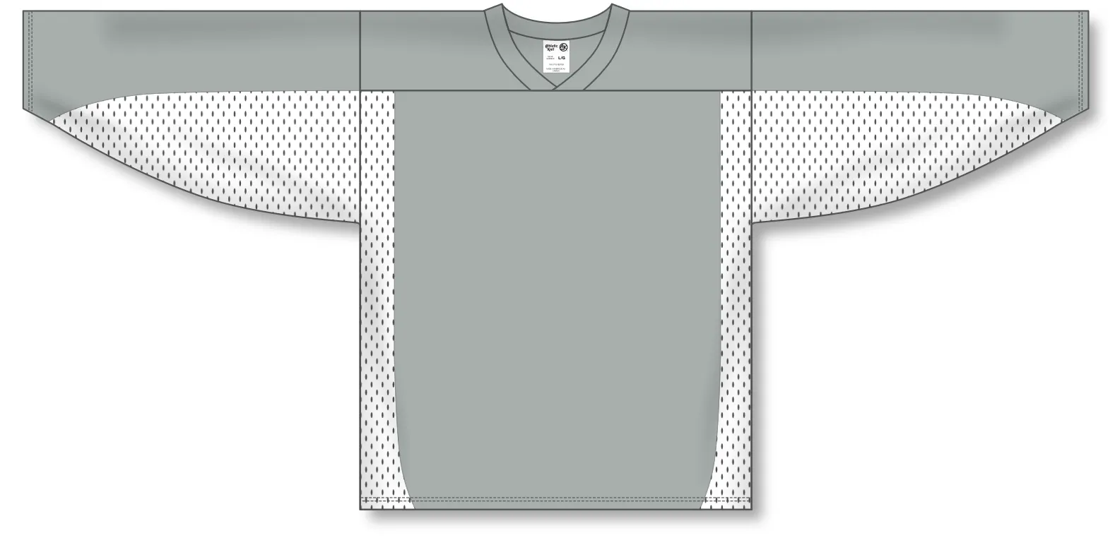 Athletic Knit (AK) H7100Y-245 Youth Grey/White Select Hockey Jersey