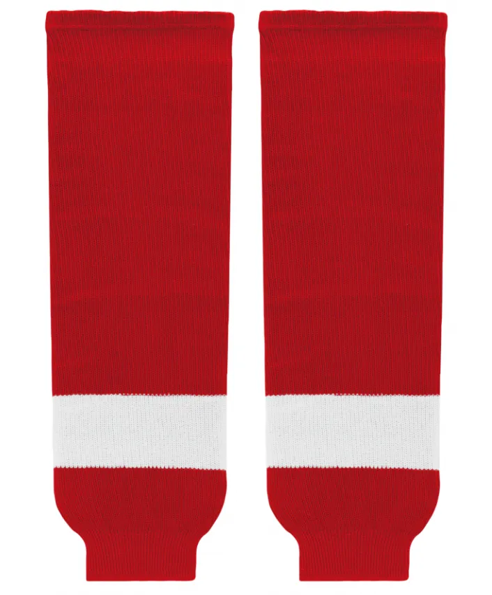 Athletic Knit (AK) HS630-202 Rocket Laval Red Knit Ice Hockey Socks