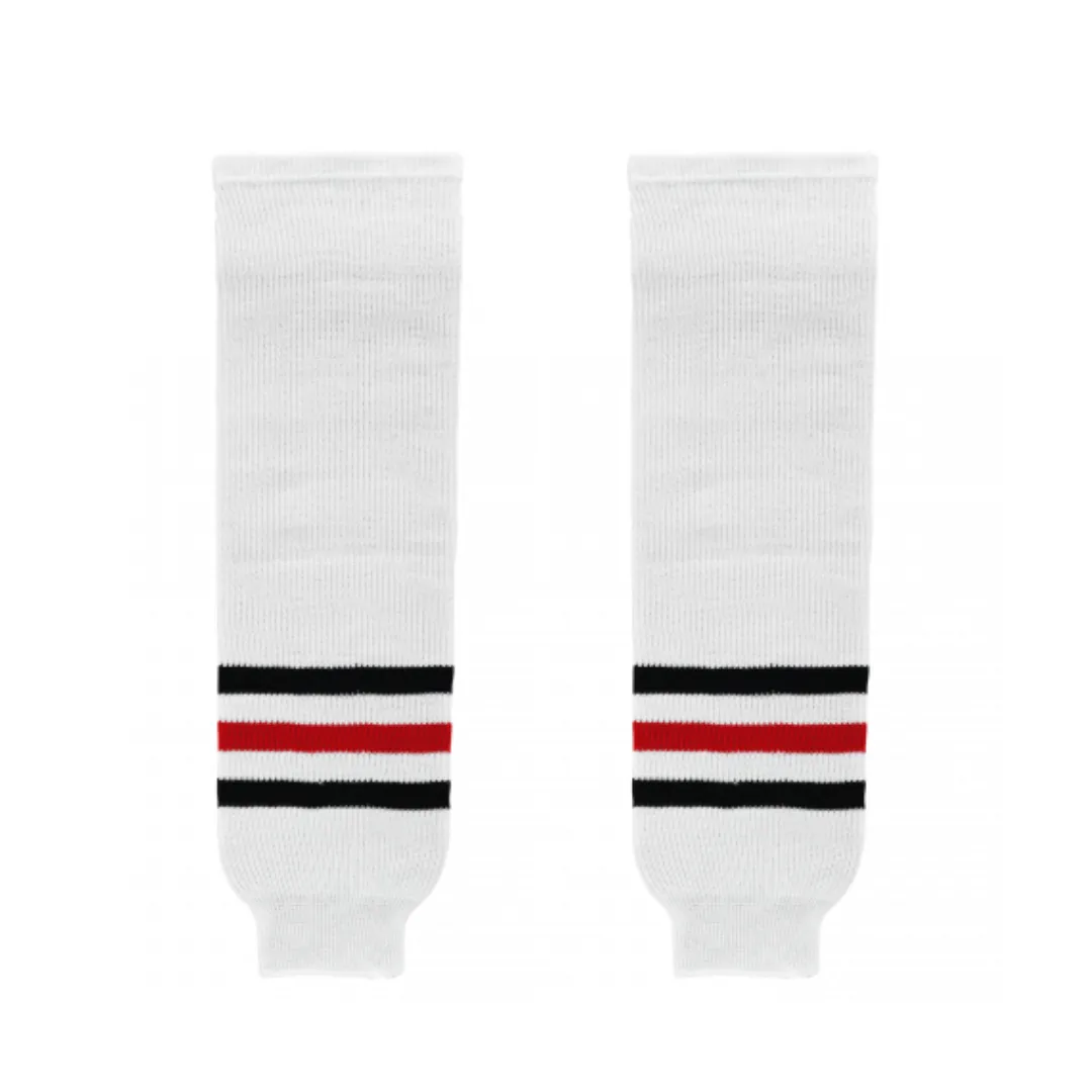 Athletic Knit (AK) HS630-305 Portland Winterhawks White Knit Ice Hockey Socks