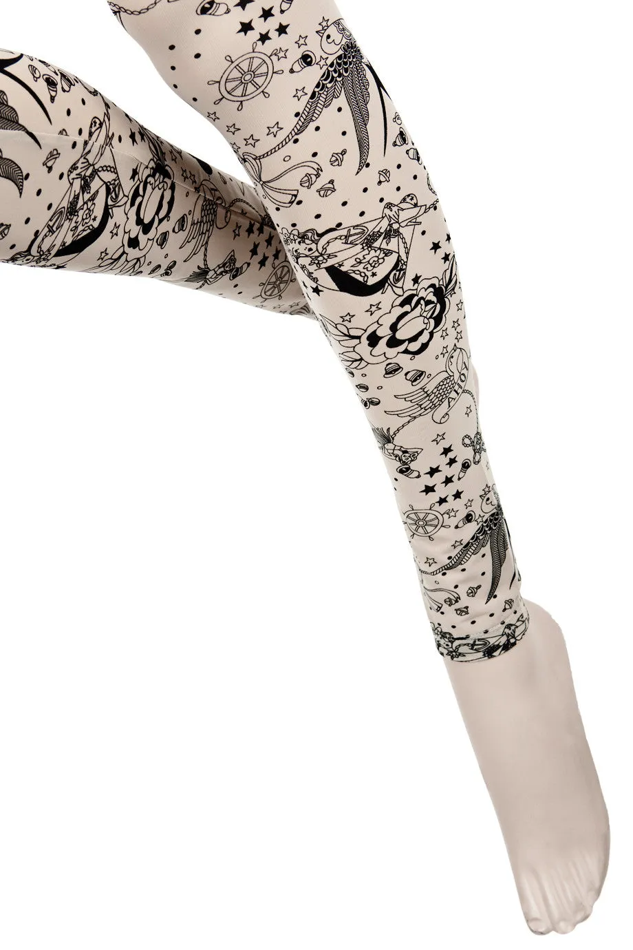 BEBAROQUE AHOY SAILOR Tattoo Leggings