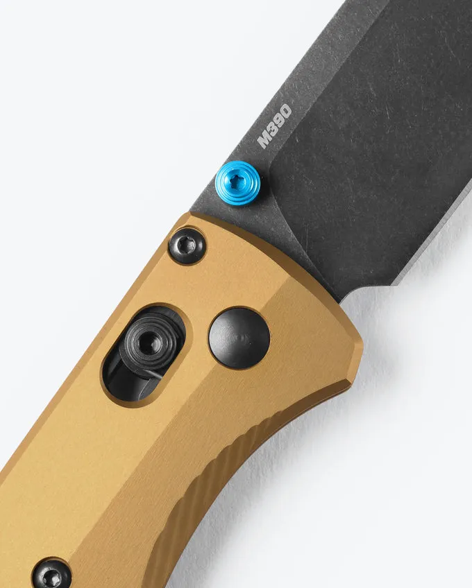 Benchmade Bugout 535BK-07 3.24" DLC Battlewash M390 Burnt Brass Aluminum Handles