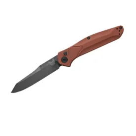 BENCHMADE OSBORNE AUTO 9400BK-03 3.4" DLC BATTLEWASH CPM-MAGNACUT BURNT COPPER ALUMINUM HANDLES