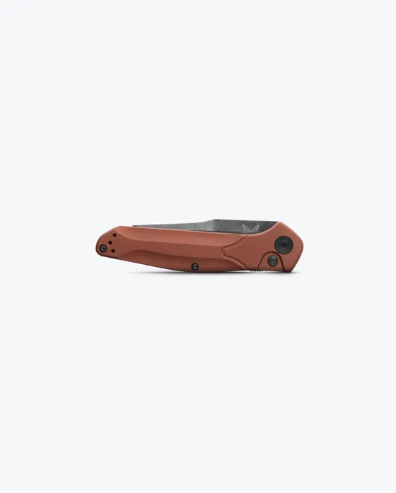 BENCHMADE OSBORNE AUTO 9400BK-03 3.4" DLC BATTLEWASH CPM-MAGNACUT BURNT COPPER ALUMINUM HANDLES