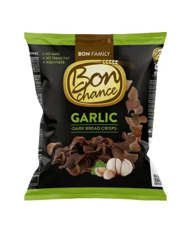 Bread Crisps BON CHANCE Dark Bread garlic, 120g