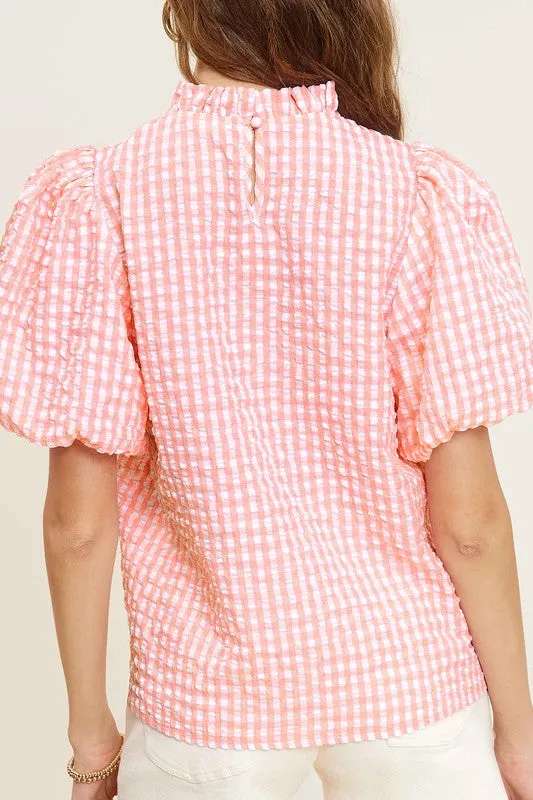 Brooke Gingham Print Top