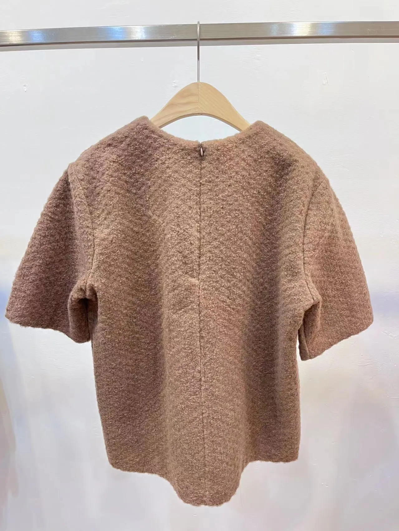 Brown half sleeves Puff tops