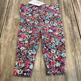 Carters maroon floral Ctnblend Leggings 3m