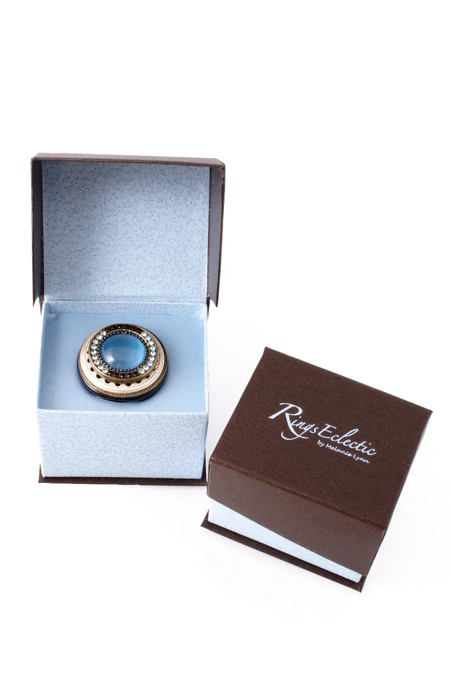 DALIA Blue Crystal Cocktail Ring