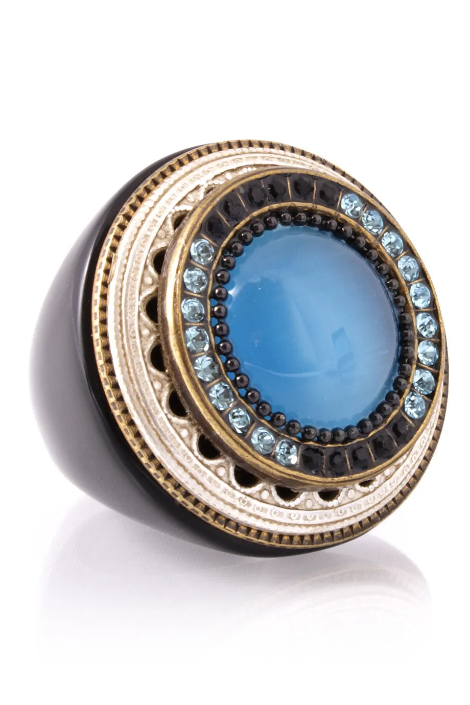 DALIA Blue Crystal Cocktail Ring