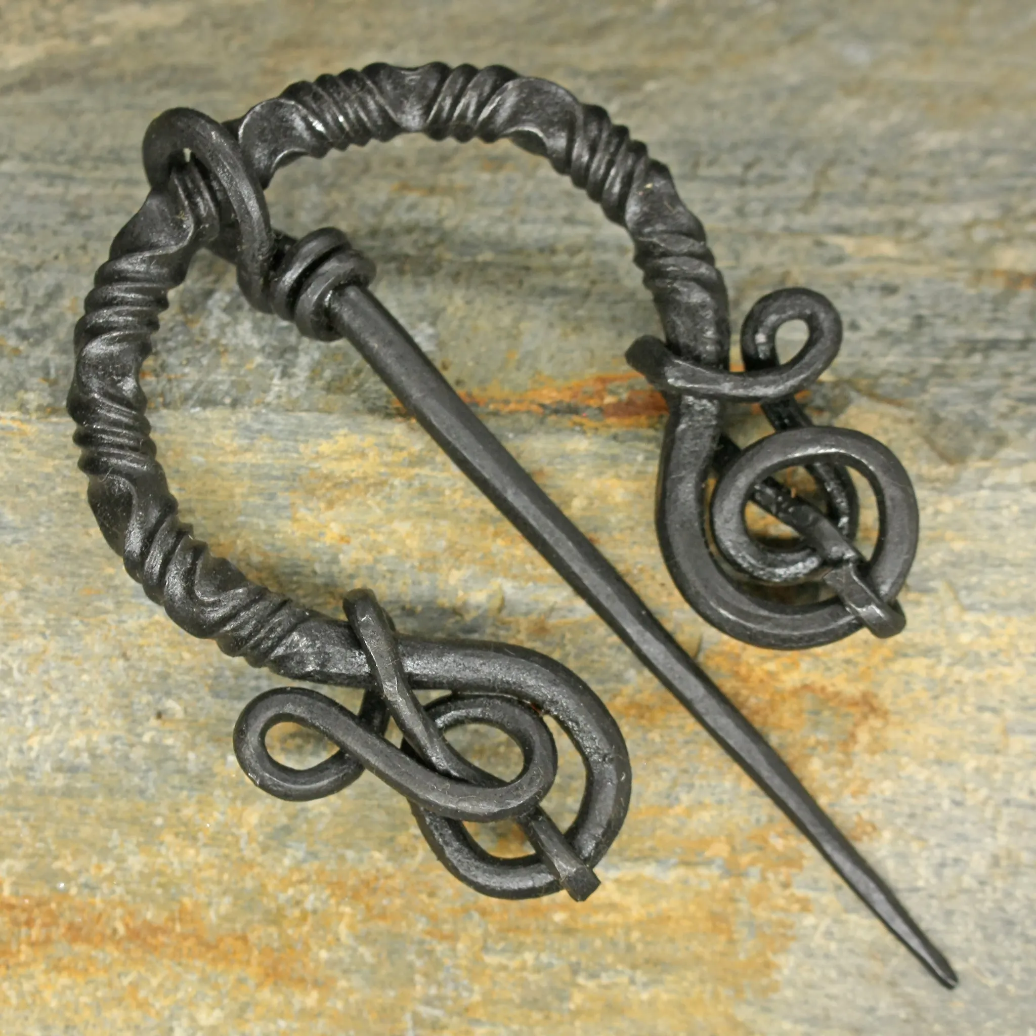 Decorated Iron Cloak Pin from Birka