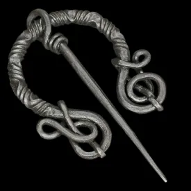 Decorated Iron Cloak Pin from Birka