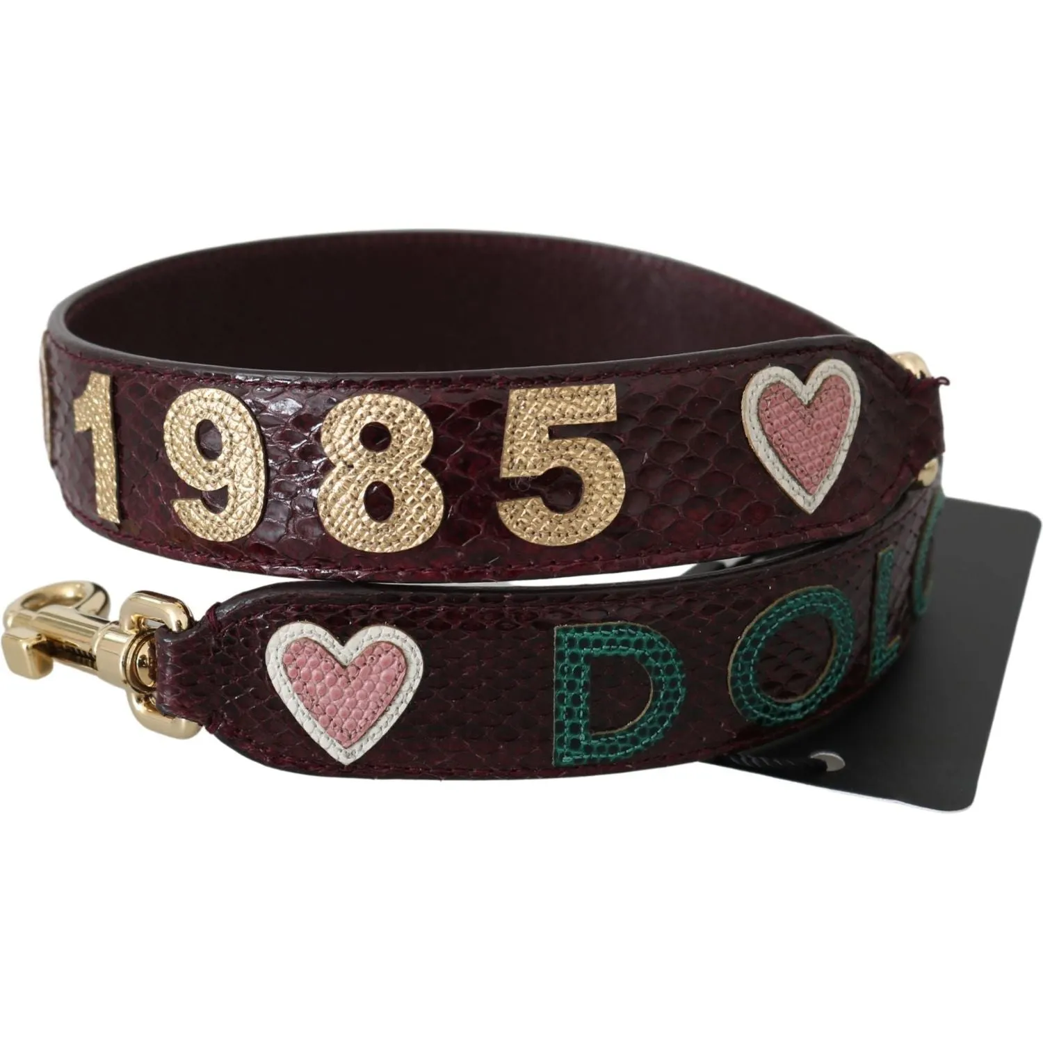 Dolce & Gabbana Exquisite Bordeaux Shoulder Strap Accessory