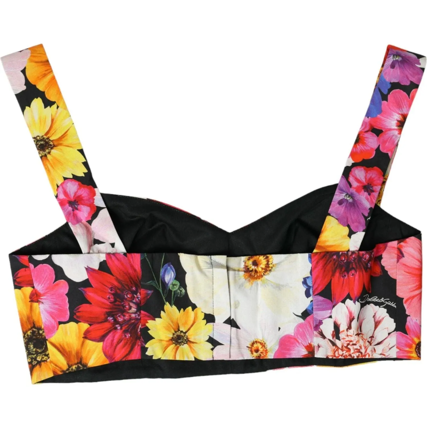 Dolce & Gabbana Exquisite Floral Bustier Crop Top