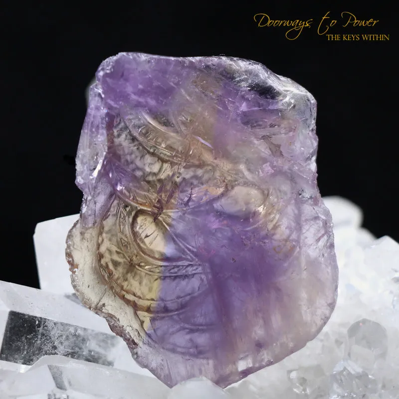 Exquisite Hand Carved Ametrine Dragon Crystal