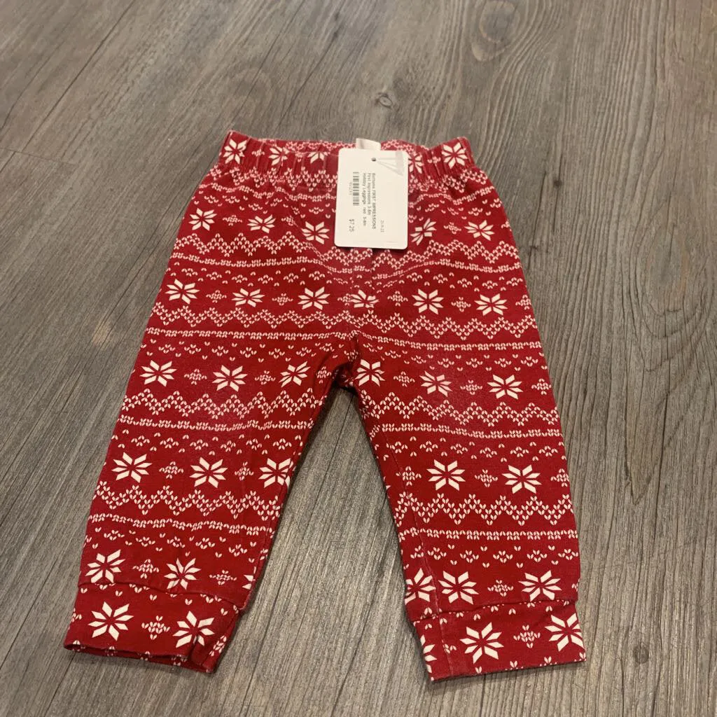 First Impressions 3-6m Holiday Leggings