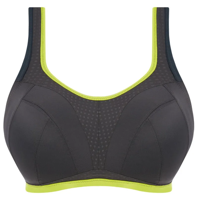 Freya Dynamic Soft Cup Sports Bra Lime Twist Black Yellow