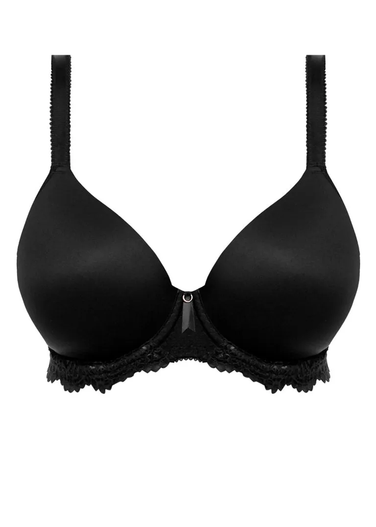 Freya Expression Underwire Demi Plunge Molded Bra, Black