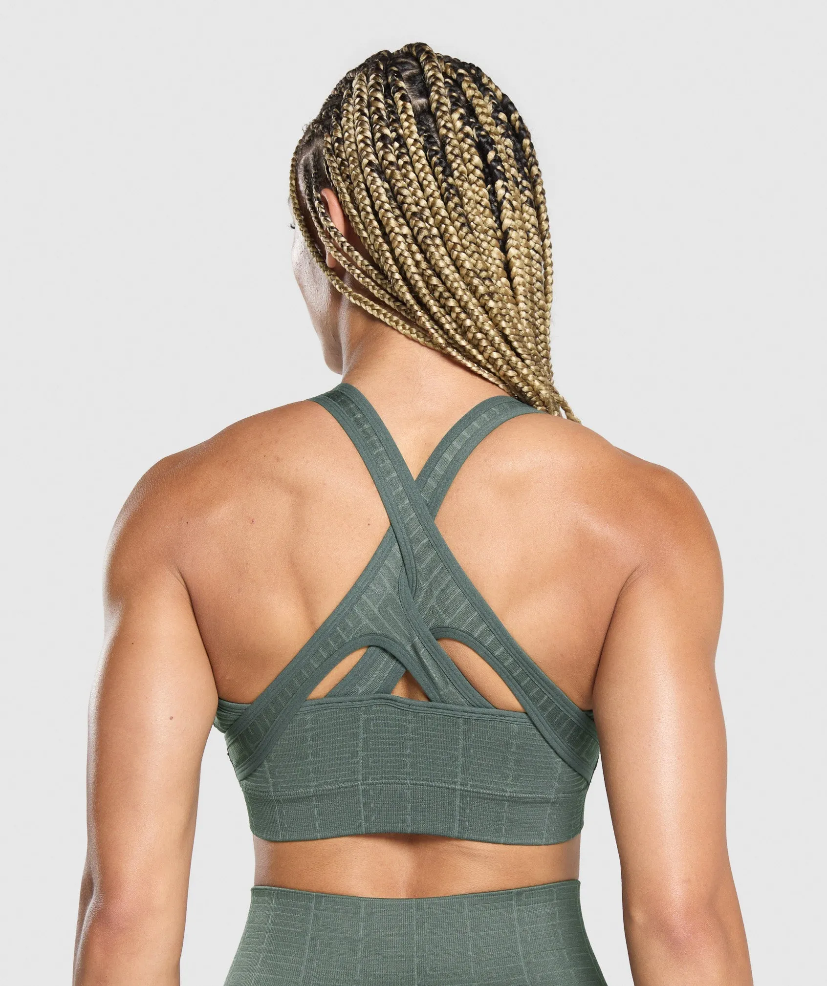 Gymshark Adapt Monogram Seamless Sports Bra - Teal