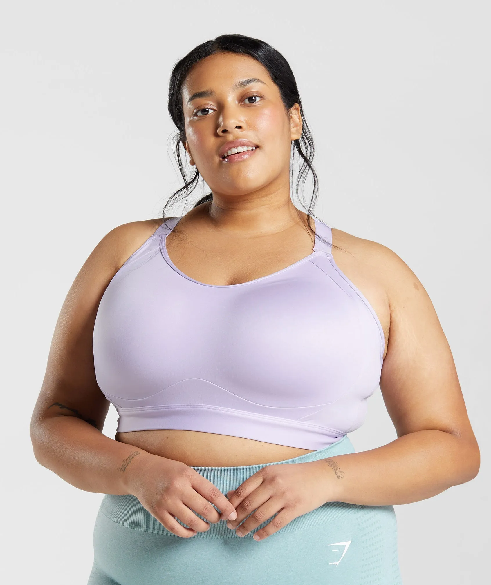 Gymshark Cut Out Back High Support Sports Bra - Soft Lilac