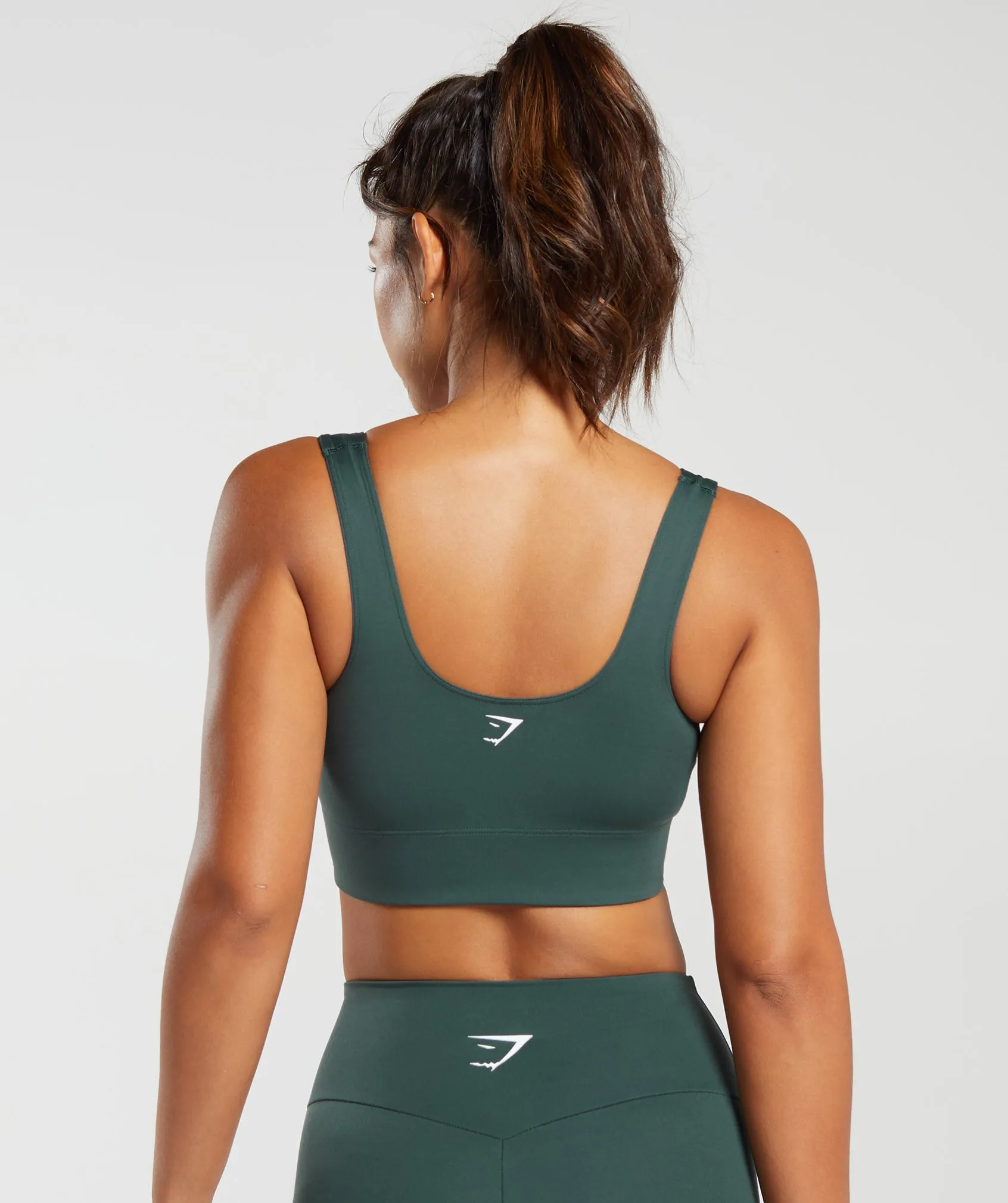 Gymshark Longline Sports Bra - Fog Green