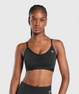 Gymshark Ruched Sports Bra - Black