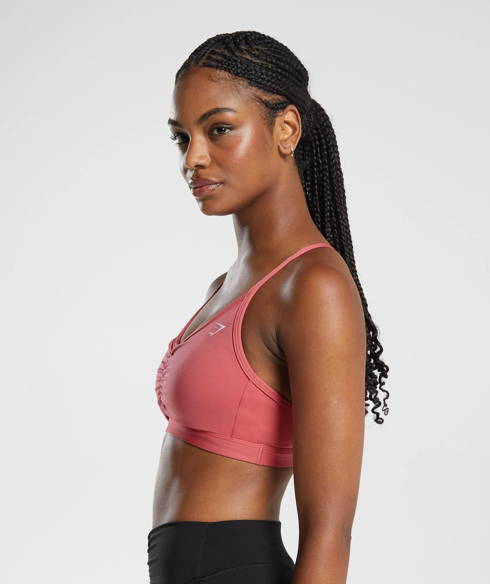 Gymshark Ruched Sports Bra - Sunbaked Pink