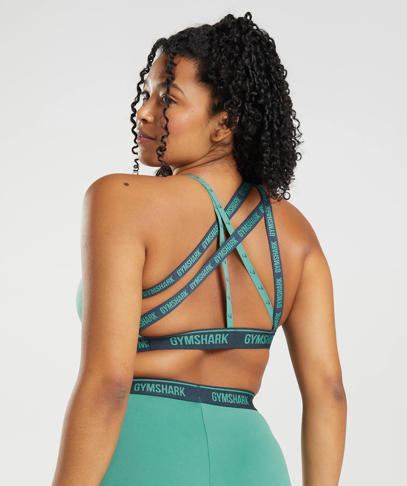 Gymshark Strike Sports Bra - Alpine Green/Navy