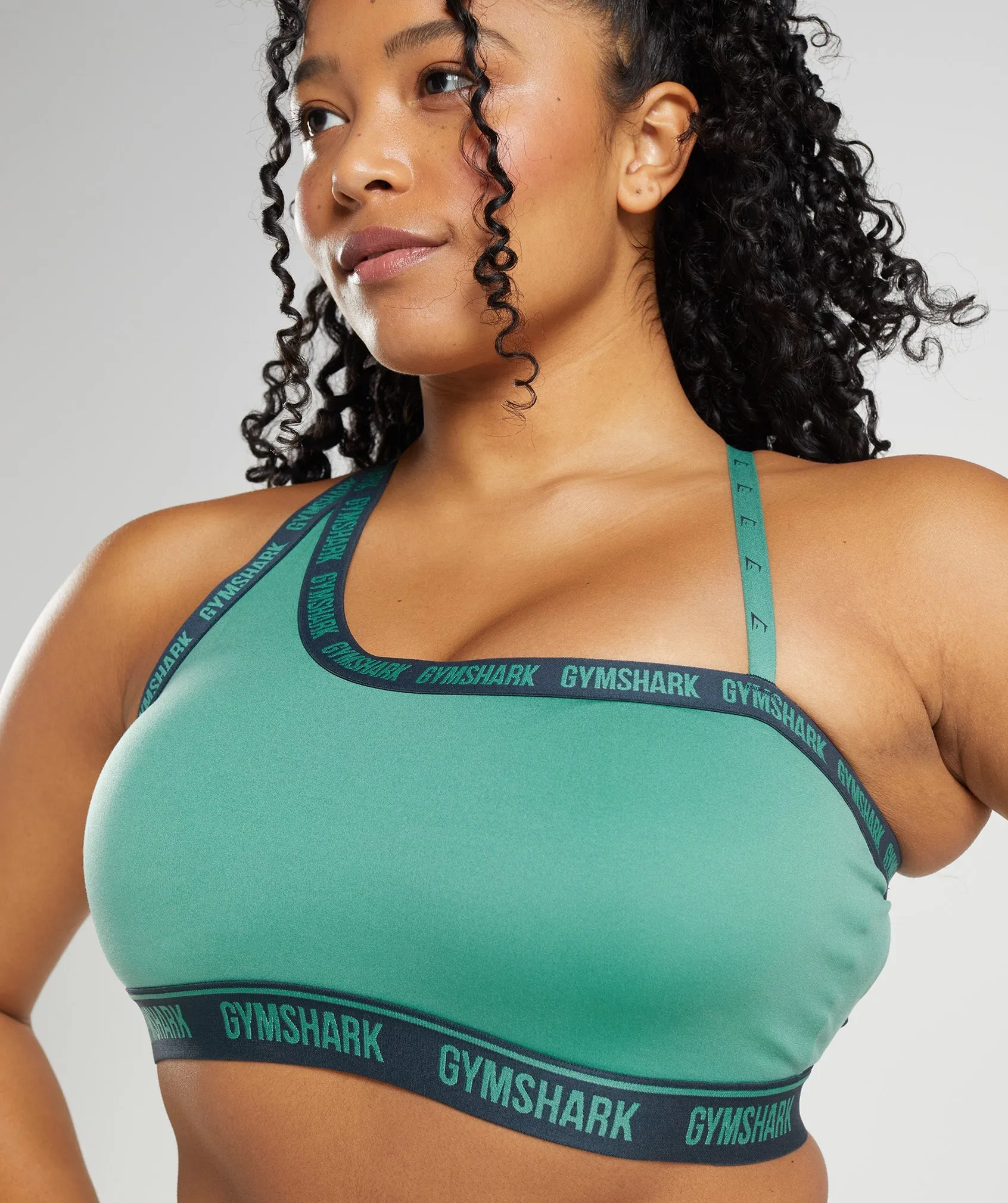 Gymshark Strike Sports Bra - Alpine Green/Navy