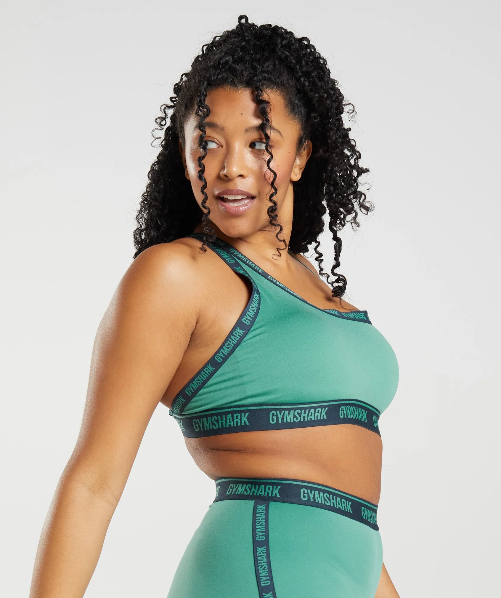 Gymshark Strike Sports Bra - Alpine Green/Navy