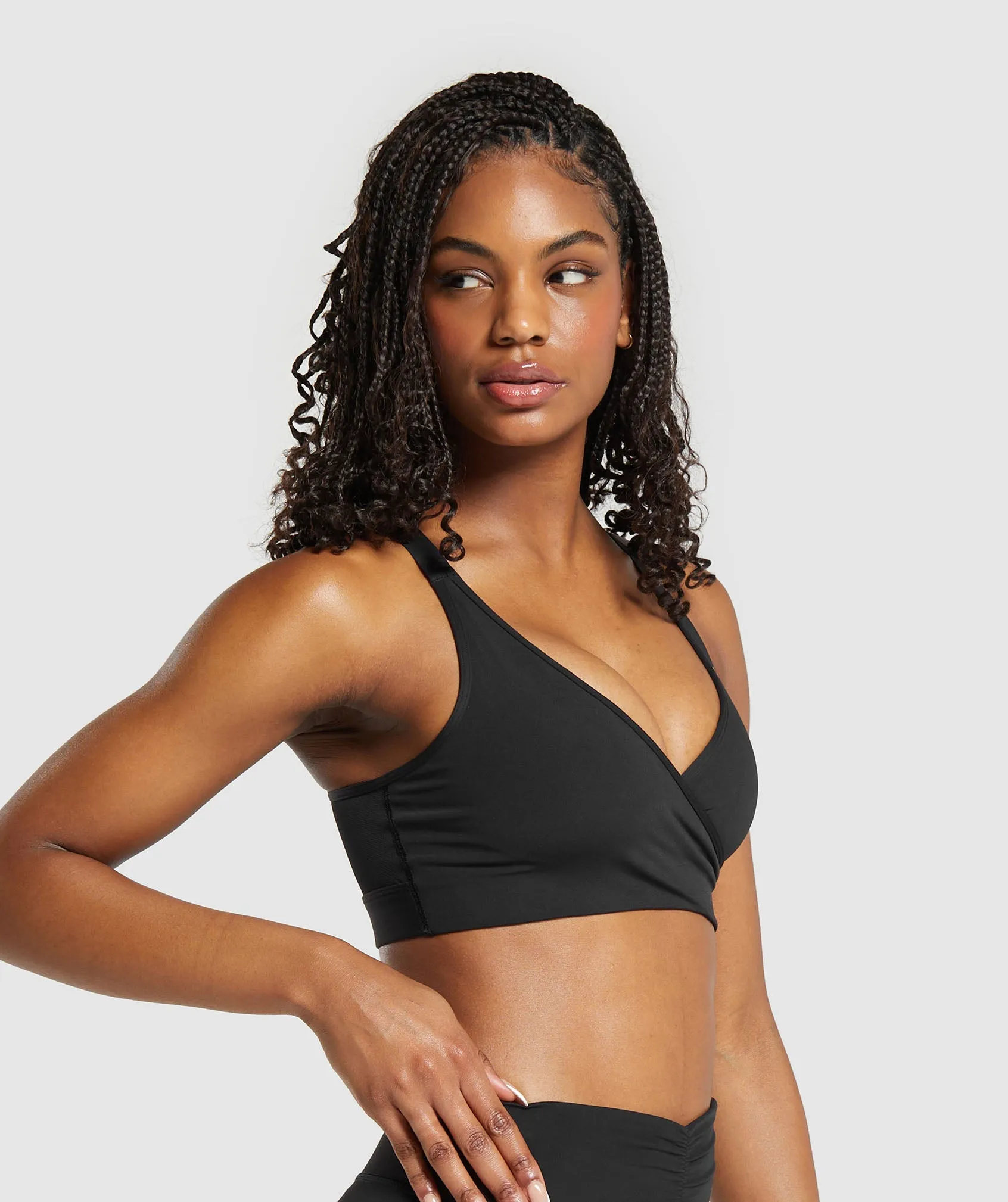 Gymshark Wrap Sports Bra - Black