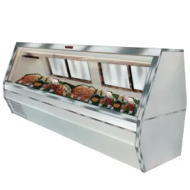 Howard McCray (SC-CFS35-8-LED) 95" Wide Double Duty Refrigerated Fish Display Case with Four Rear Sliding Glass Doors