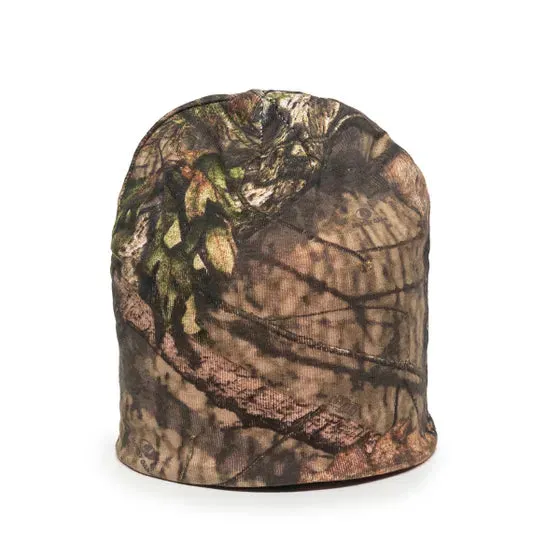 Knit Camo Beanie Hat Reversible