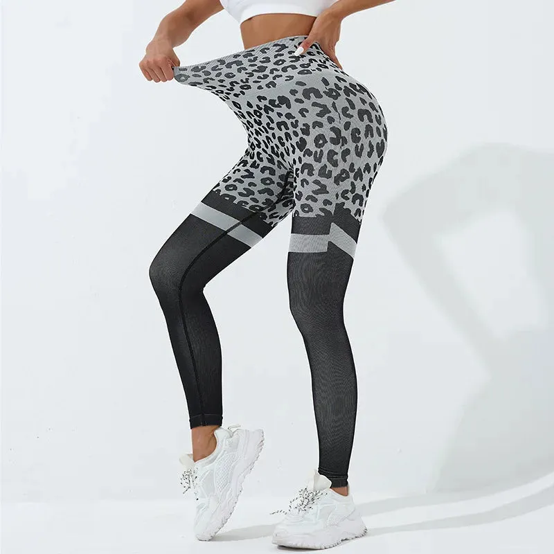 Leopard Seamless Yoga Butt Lifting Legging