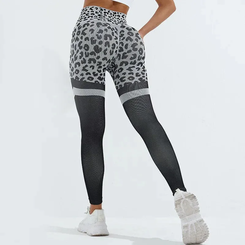 Leopard Seamless Yoga Butt Lifting Legging