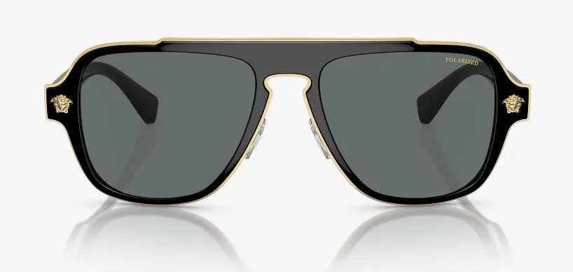 Mens Versace Sunglasses Ve2199 Black/ Dark Grey Polar Polarized Sunnies