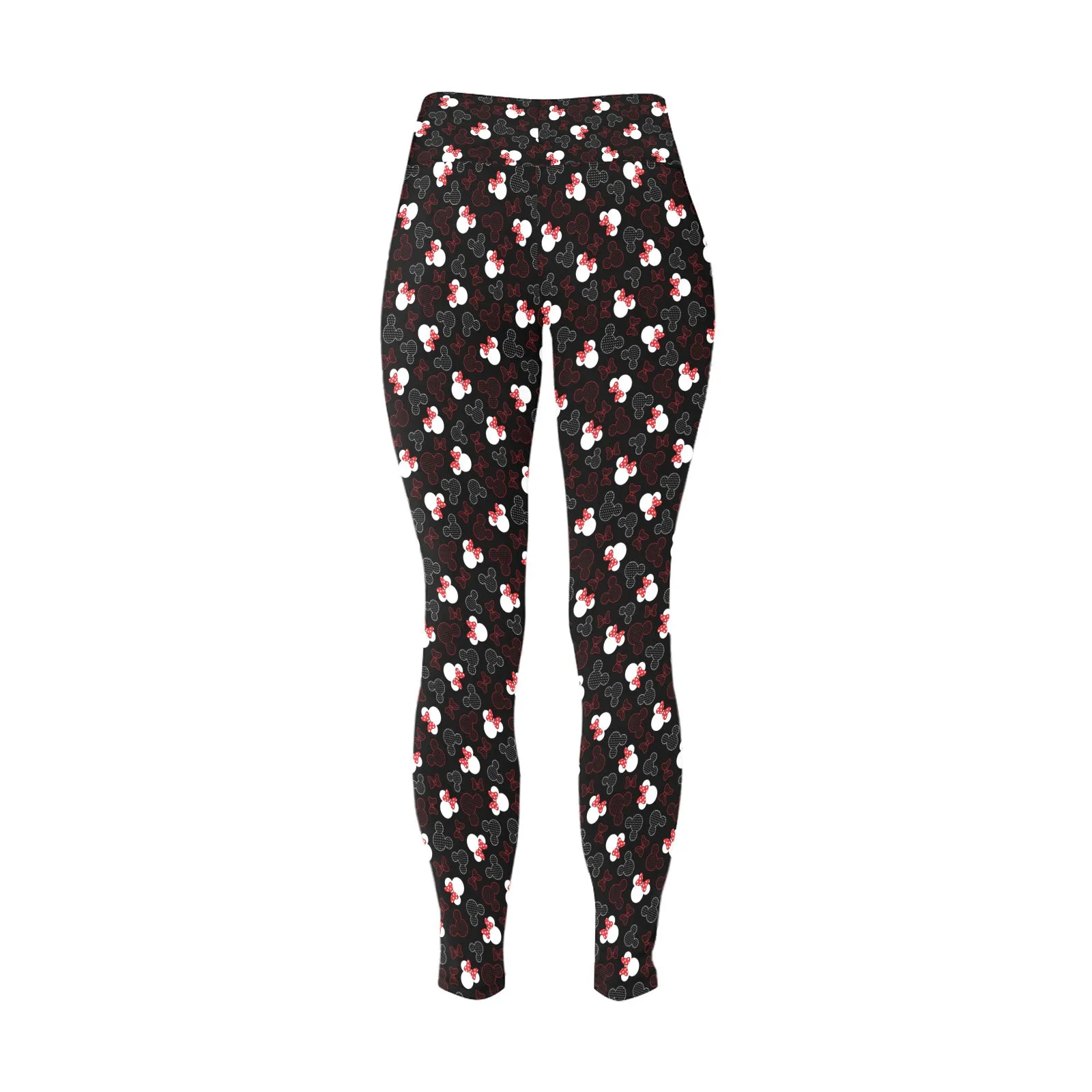 Mickey And Minnie Dots Women's Plus Size Athletic Leggings