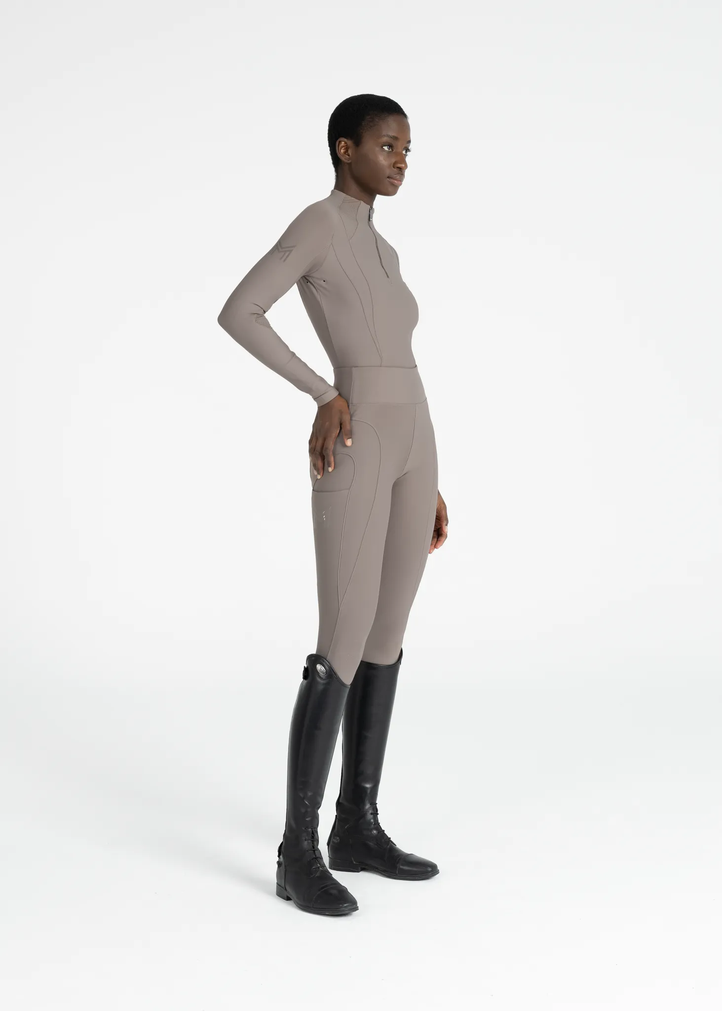 Outline Riding Leggings (Taupe)