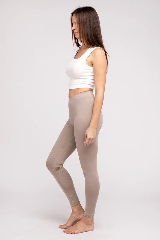 Premium Cotton Full-Length Leggings