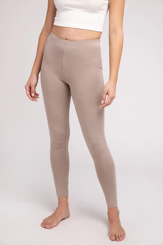 Premium Cotton Full-Length Leggings