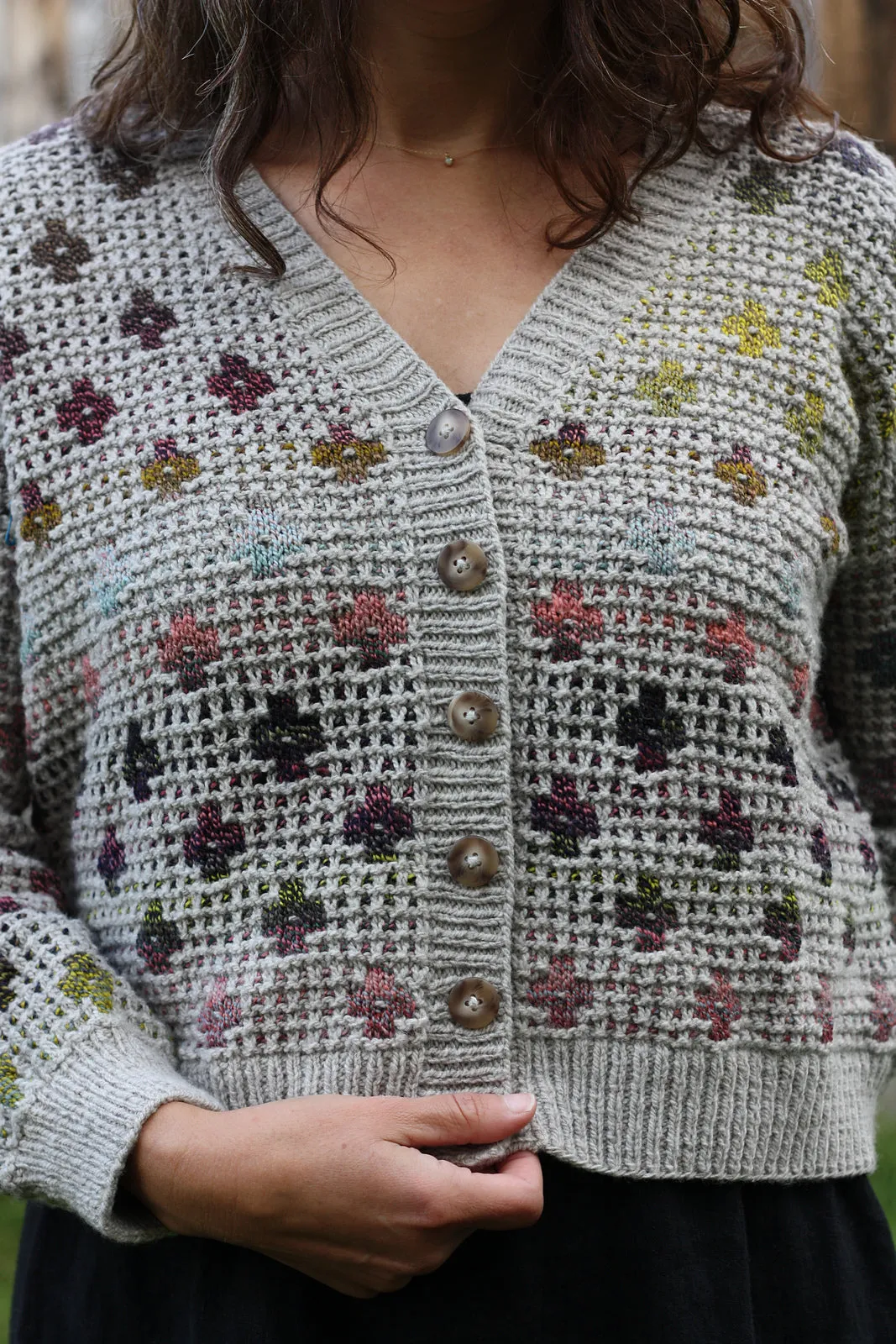 PRESSED FLOWERS CARDIGAN