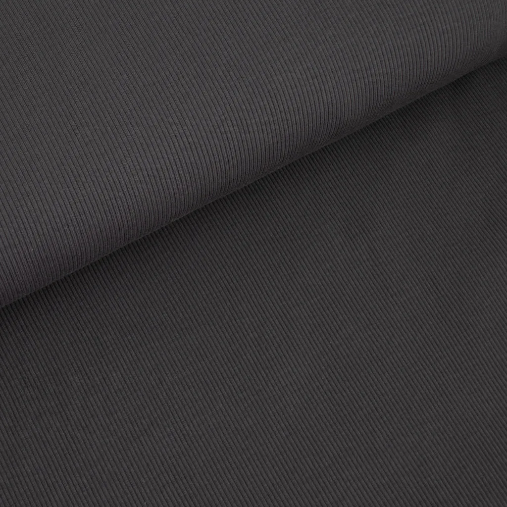 Ribbed Cotton Jersey - Steel Grey