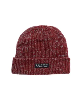 Ribbed Dock Beanie Maroon Marled