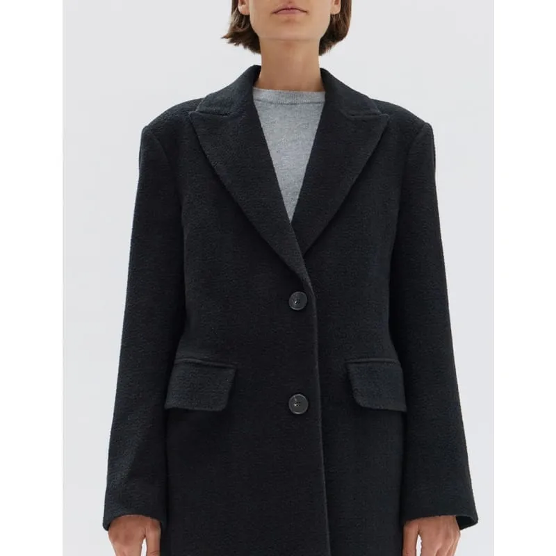 Ricki Wool Blend Coat | Black