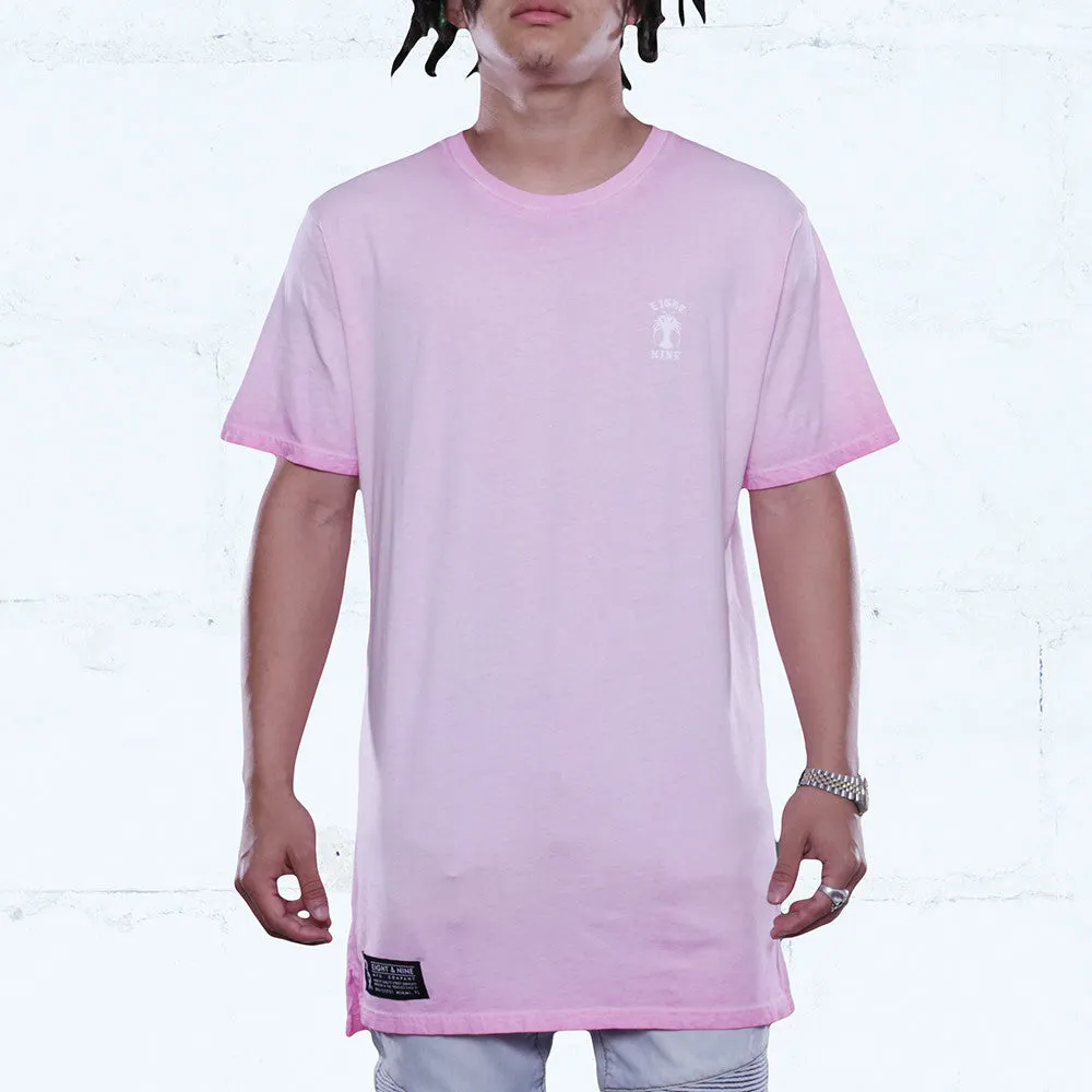 Rose Antique Wash Elongated T Shirt