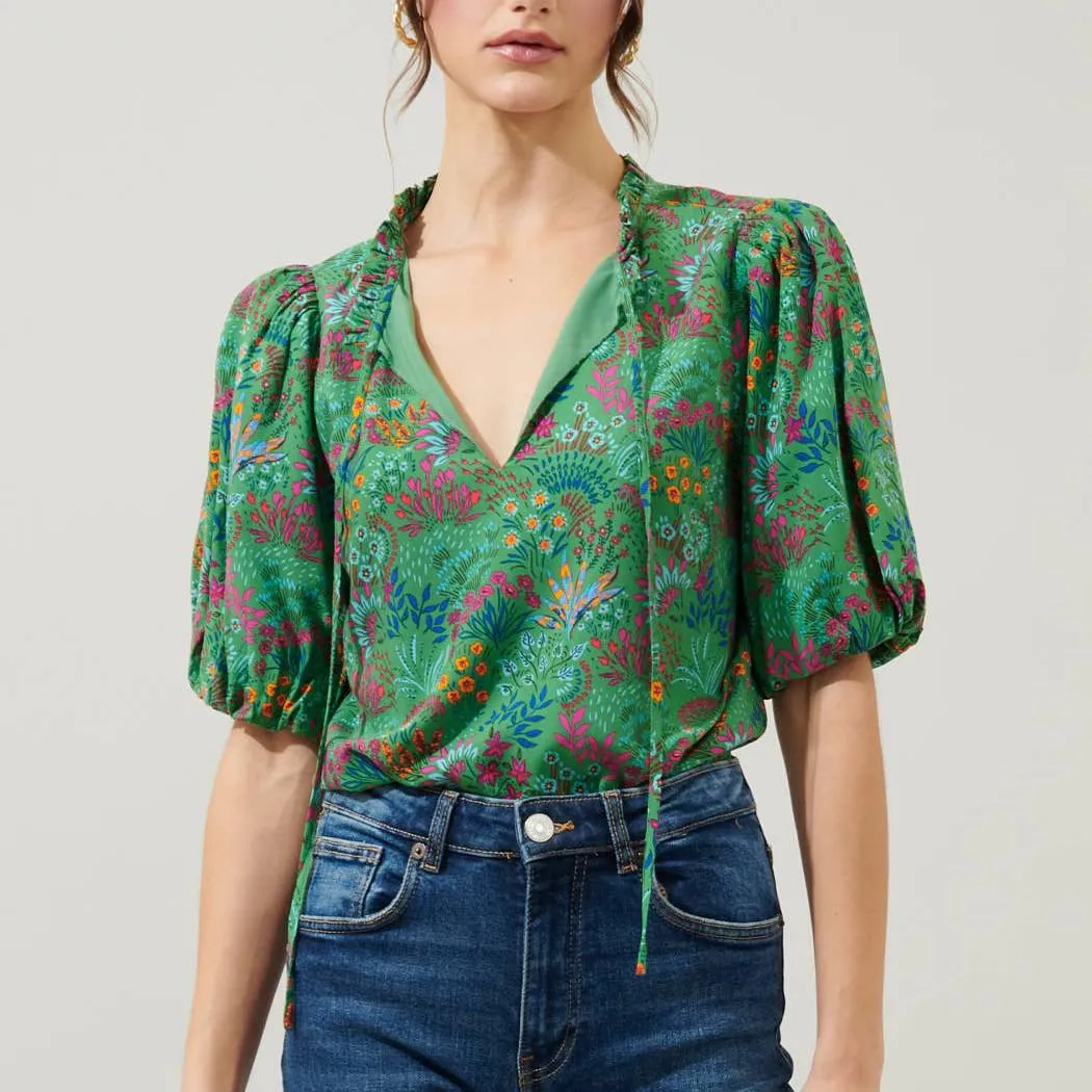 Ruya Floral Puff Sleeve Blouse