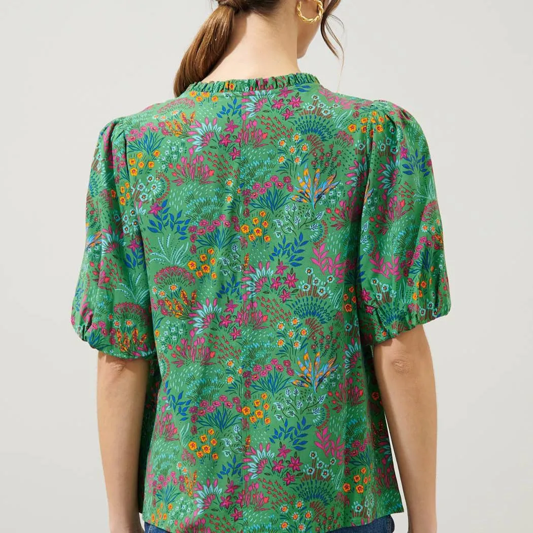 Ruya Floral Puff Sleeve Blouse