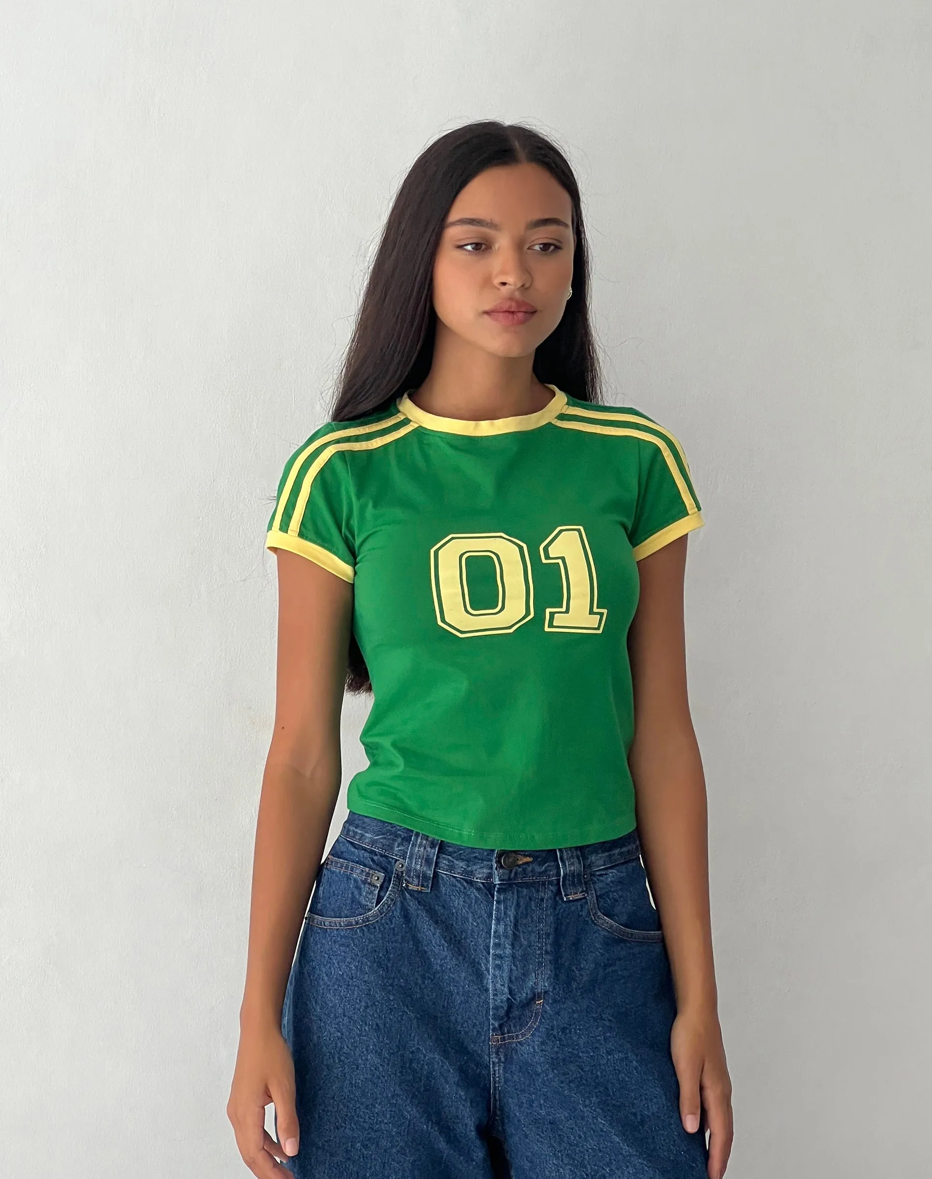 Salda Sporty Fitted Tee in Green