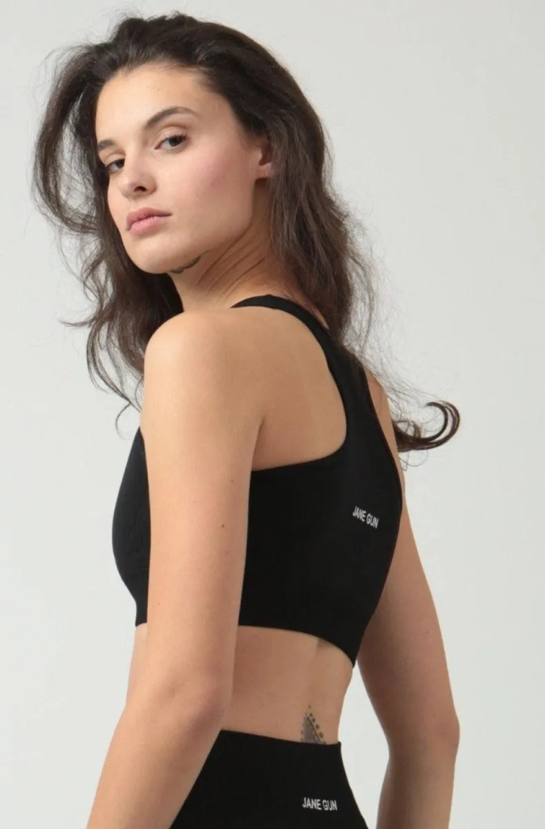 Seamless Sports Bra - Black